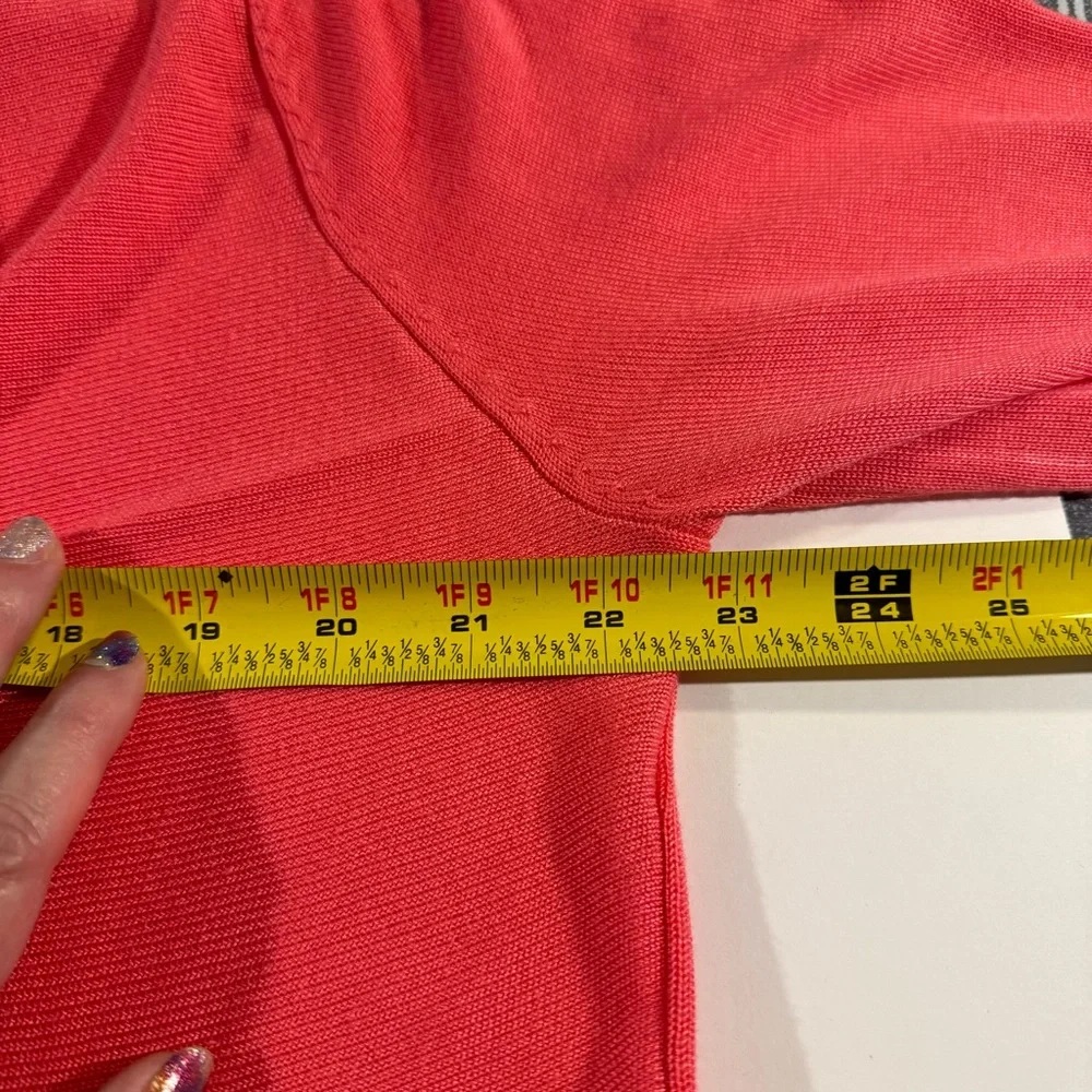 NWT Lane‎ Bryant Open Front Drape Shrug Cardigan Cabo Coral Pink Size 14/16 - Picture 10 of 15